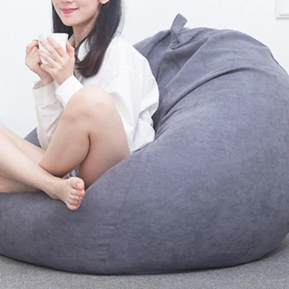 Solid Color Cloth Lazy Lounger Bean Bag Sack Chair Sofa Dust Cove Lazy Lounger Bean Bag Sack Chair Chair Cushion Chair Cover