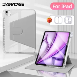 360° Rotating Case for iPad Air 11 M2 2024 Pro 11/13 M4 for iPad 10th Generation Air 4 5 10.9in Tablet Cover Portable