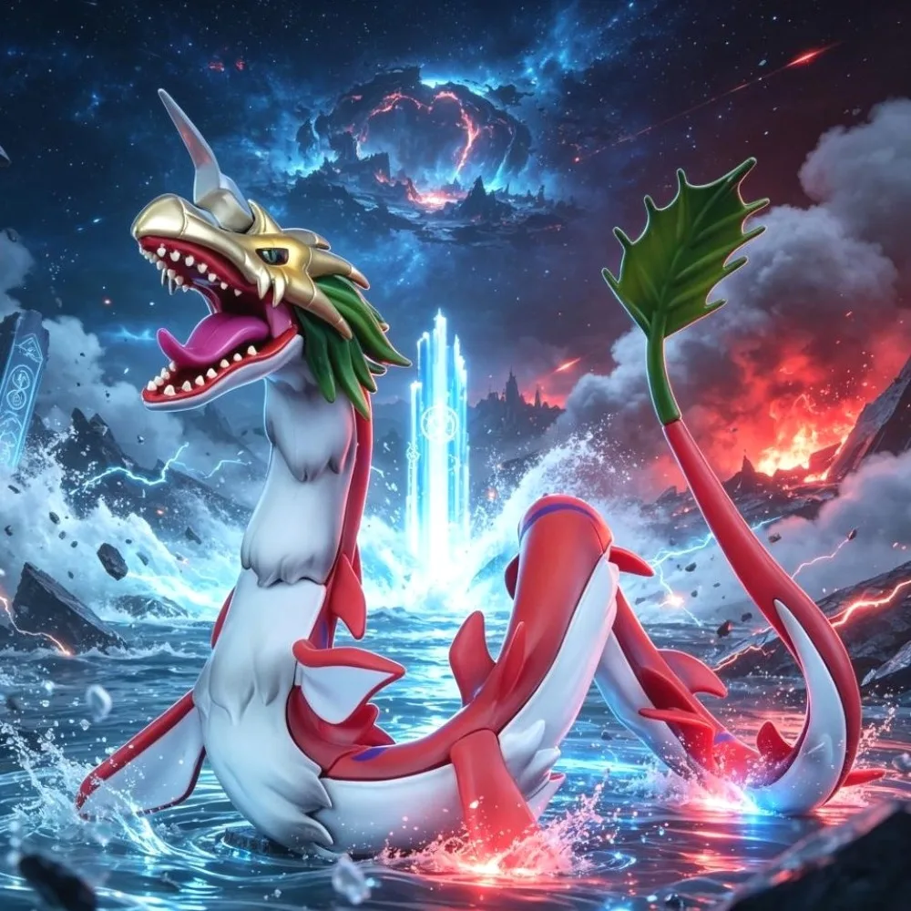17,5 cm Anime Digimon Adventure Figur Mega Seadramon Actionfiguren PVC-Statue Desktop-Sammlerstück Modell Spielzeug Geschenke