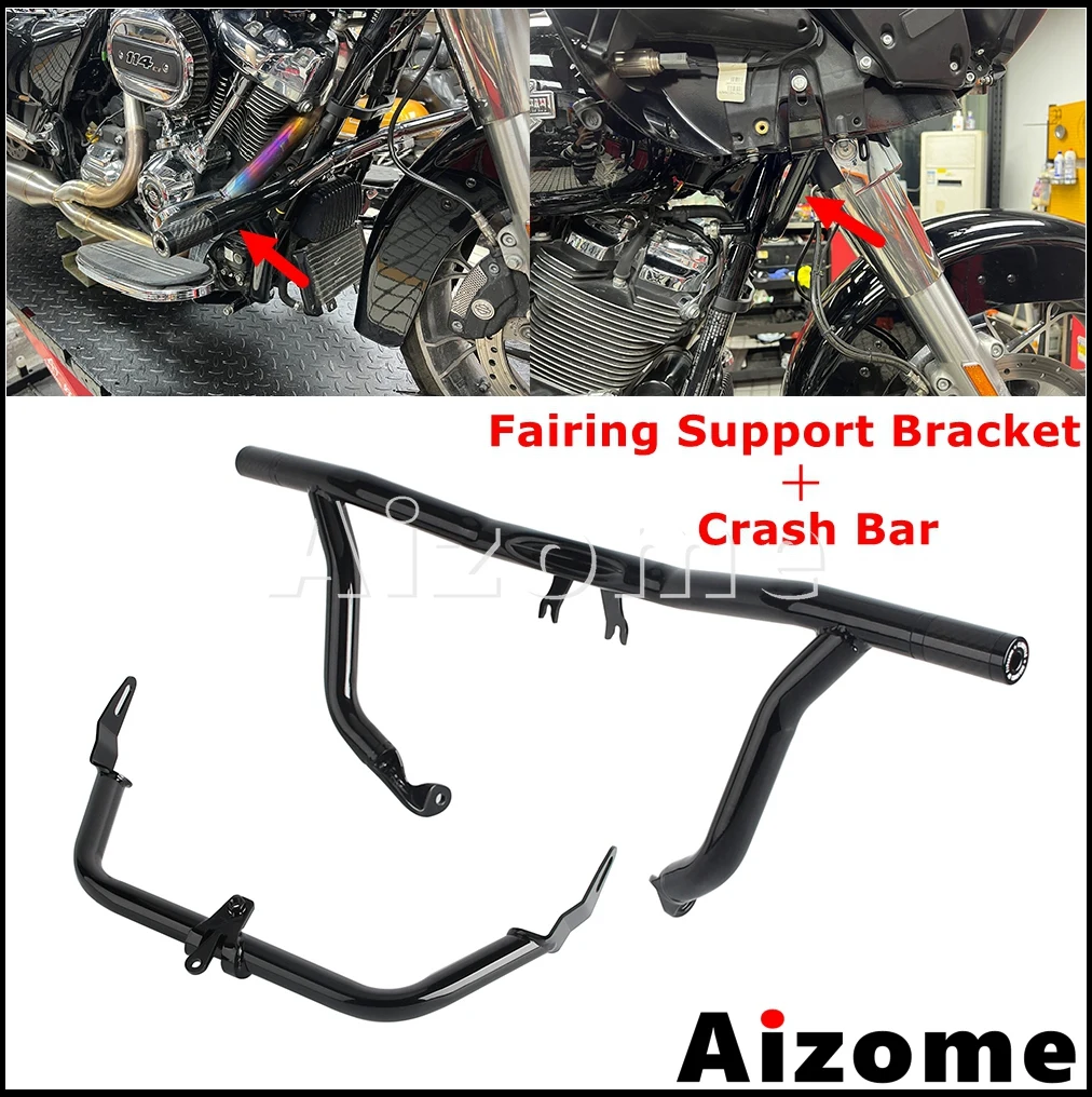 

Motorcycle Engine Guard Crash Bar Fairing Support Bracket For Harley Road Glide FLTR FLTRX FLTRXS FLTRXST FLTRXSE FLTRU FLTRK