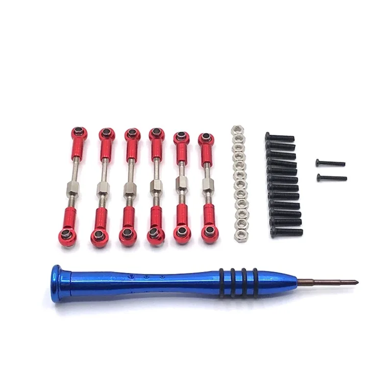 

Metal Upgrade Adjustable Pull Rod For WLtoys 144001 124016 124017 124018 124019 RC Car Parts