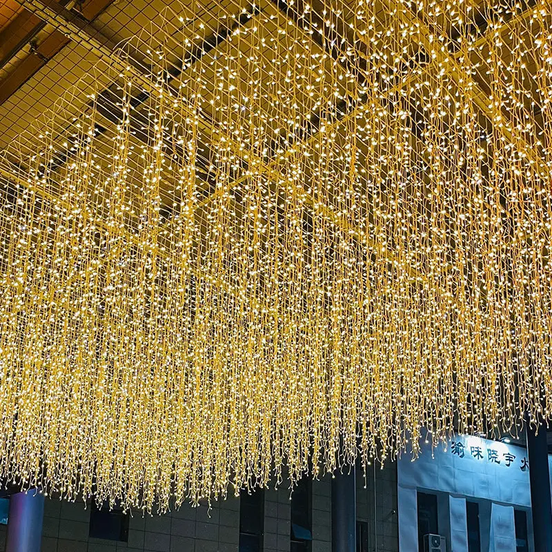 5M Christmas Garland LED Curtain Icicle String Lights Droop 0.4-0.6m AC 220V Garden Street Outdoor Decorative Holiday Light