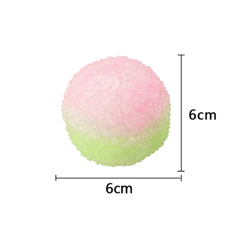 Two‑Color Bayberry Shaped Smoothie Texture Squeeze Ball Moldable ASMR Stress Relief Pinch Crinkling Sound Squishy Ball For Adult