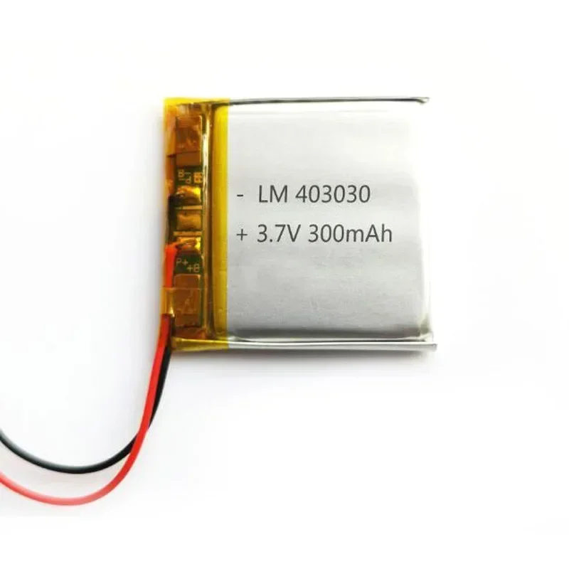 1ชิ้น300mAh 3.7V 403030 043030   เซลล์แบตเตอรี่ลิเธียมลิเธียมโพลิเมอร์ Lipo แบบชาร์จไฟได้สําหรับ GPS MP3 MP4 นาฬิกาไร้สาย