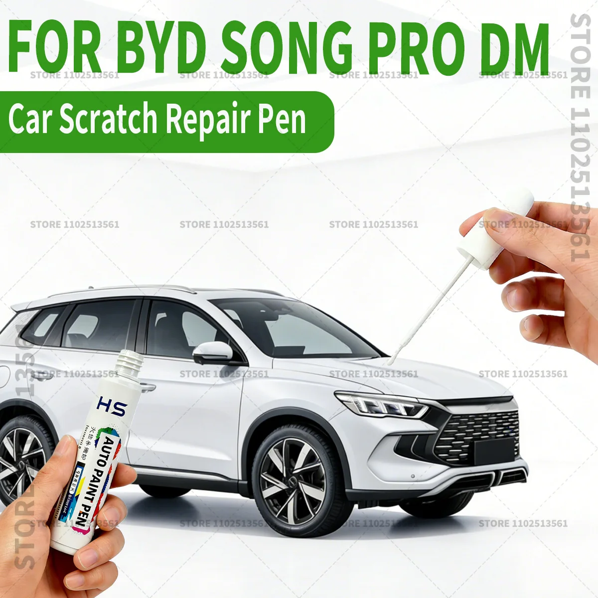 

Карандаш для ремонта автомобильной краски, средство для удаления царапин, аксессуары для авто DIY, белый, WAZ, обсидианово-черный, красный, серый, синий для BYD Song Pro DM