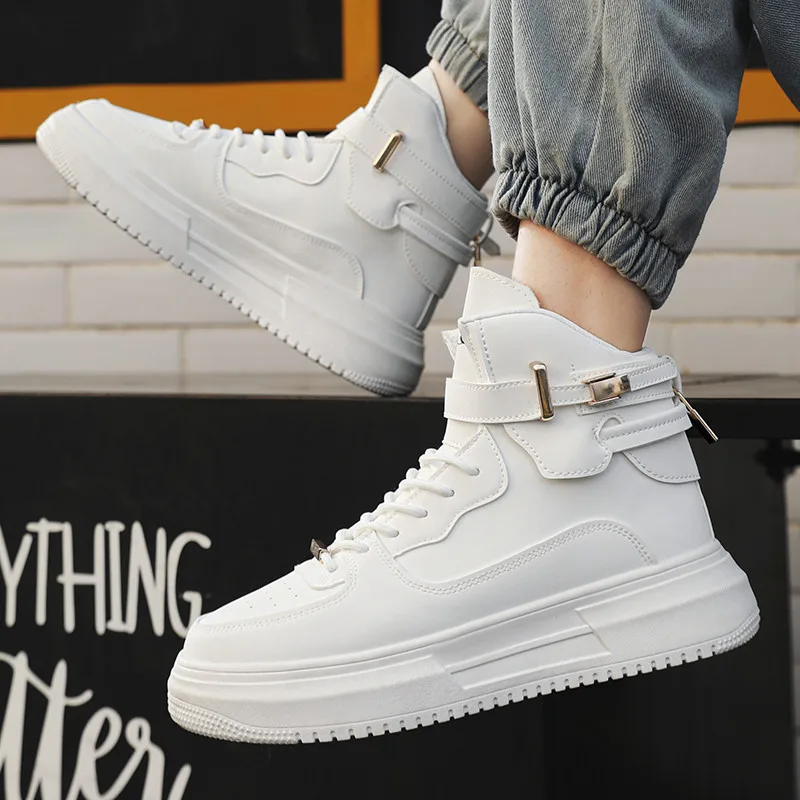 Hot Fashion Brown Sneakers Men 2024 Designer Men High Top Shoes Comfortable Platform Shoes Men Casual Mens Skateboard Sneakers