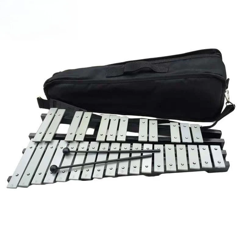 

Hooqu Foldable 30 Note Xylophone Wooden Frame Percussion Instrument Metallophone with Carrying Bag