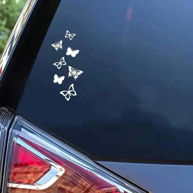 Elegant Hollow Butterfly Group Waterproof Car Sticker, Romantic Stylish Vehicle Personalized Decor Decal