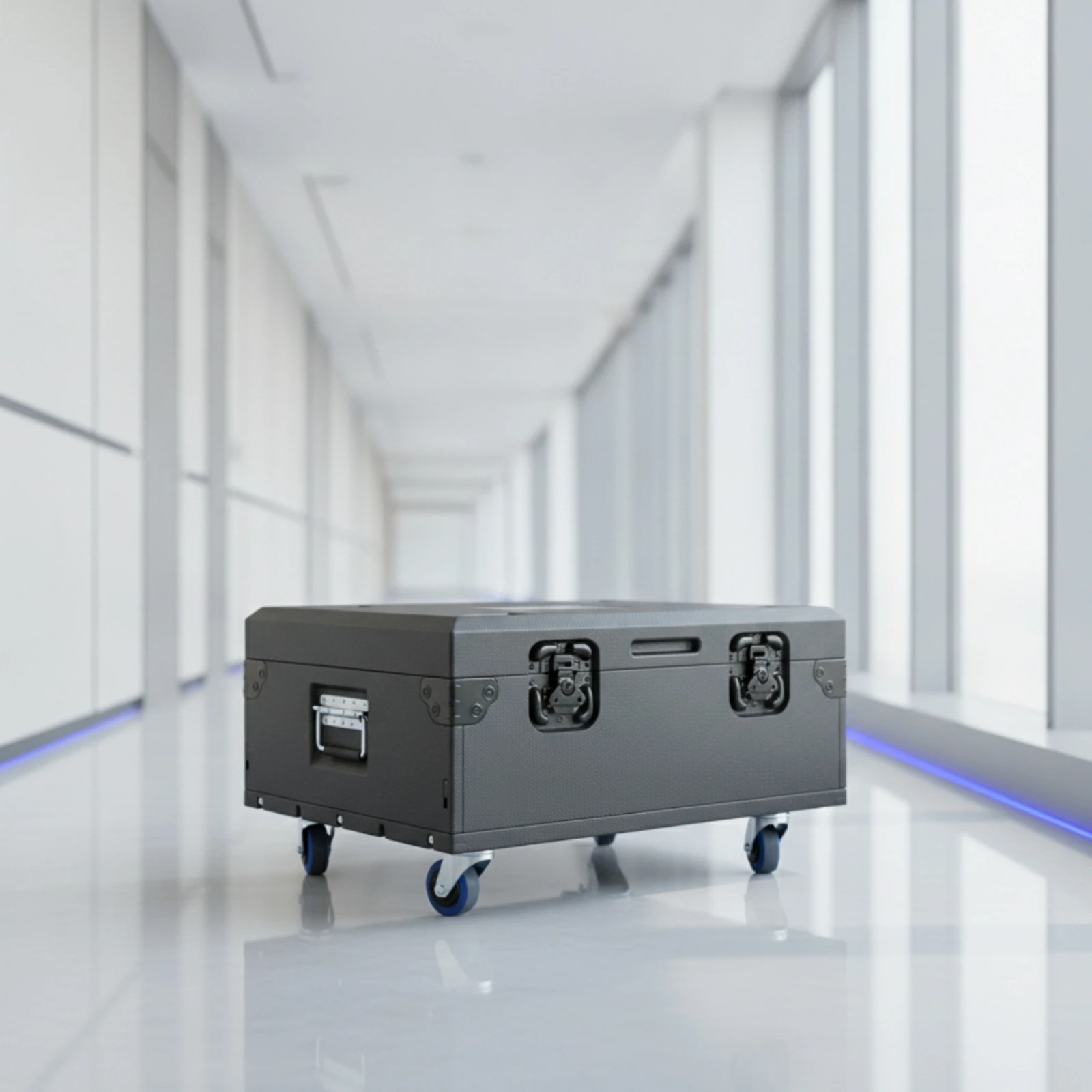 Lighting Case with Wheels Hard-Shell Flight Case with Wheels Heavy-Duty Impact-Resistant for Event Planners, Concert Touring