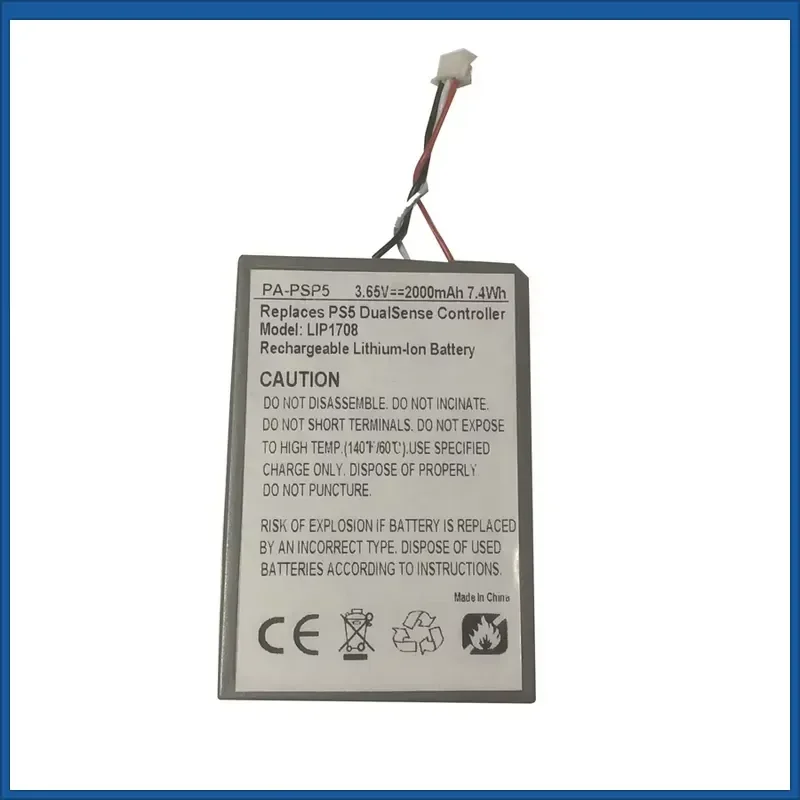 3.65V 2000mAh 7.4Wh LIP1708 Replacement Battery For Sony PlayStation 5 PS5 DualSense CFI-ZCT1W Wireless Controller