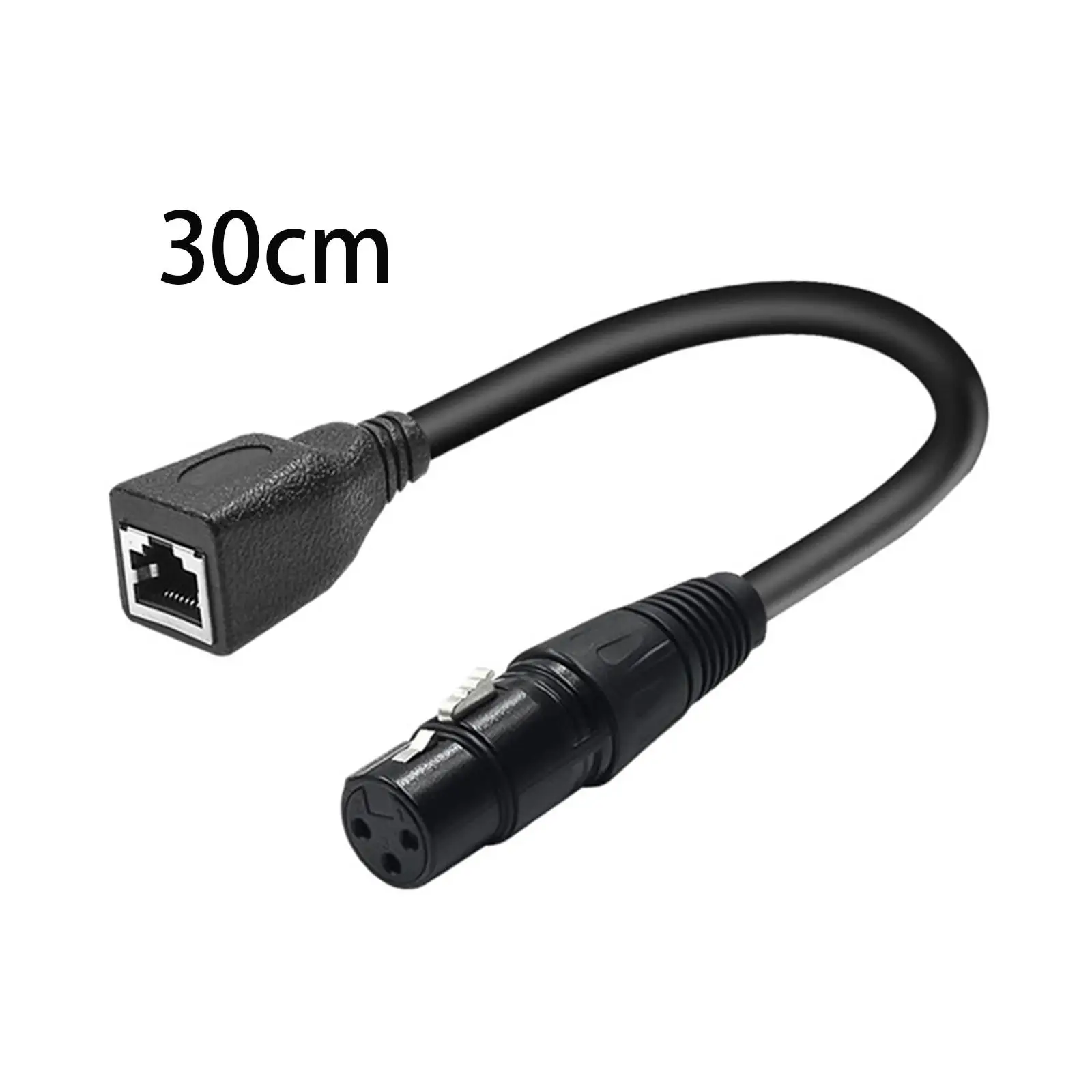 XLR 3 Pin Female to Female Adapter Extension Cable 30cm for