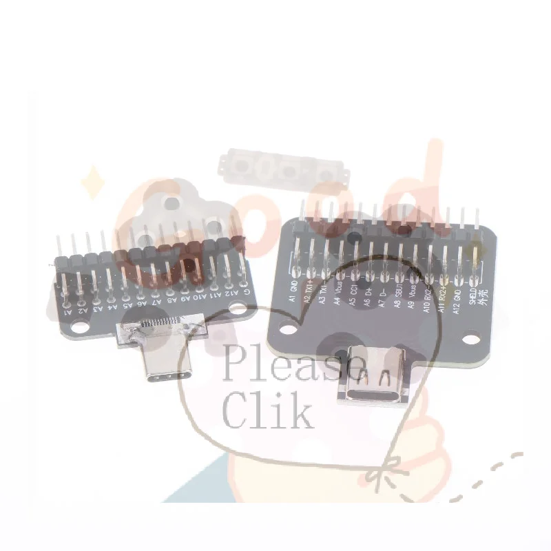 TYPE-C Male And Female Header Test Board Double-sided Positive And Negative Insertion Row Pin 24P Male To Female USB3.1 Adapter