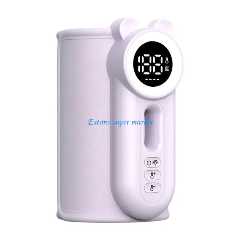 090B Cordless Infant Feeding Bottle Heating Sleeve Energy Efficient Design Long Service Battery Safe PU Bottle Heating Sleeve