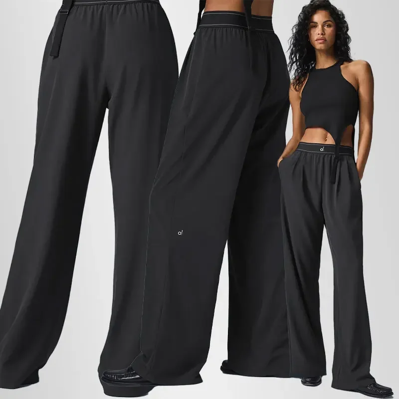 

LO Women's sports pants Outdoor casual mountaineering high waists straight leg wide pants Comfortable loose yoga pants set