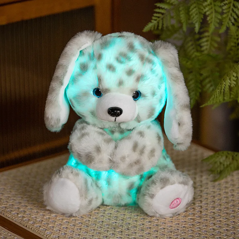 New 1pc 25/35CM Luminous Husky Plush Toys Spotted Dog Plushie Doll Glowing Animal Pillow Stuffed Soft Toy for Kids Xmas Gift