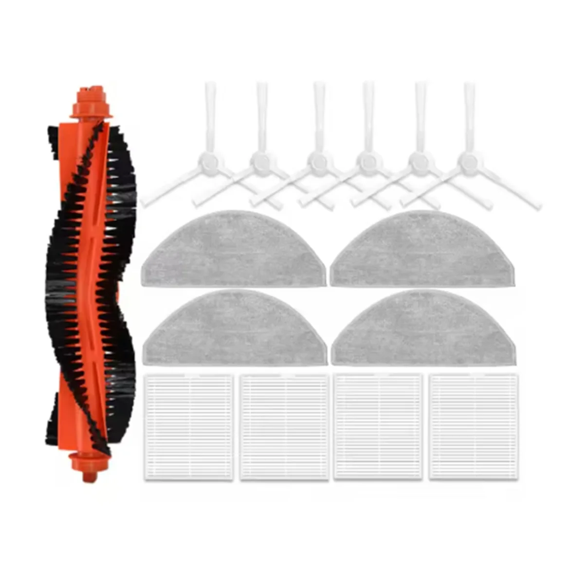 EULM 15 قطعة لشاومي S20 / D106 جهاز آلي لتنظيف الأتربة طقم تنظيف ملحقات الكناس فرشاة جانبية رئيسية مرشح خرقة