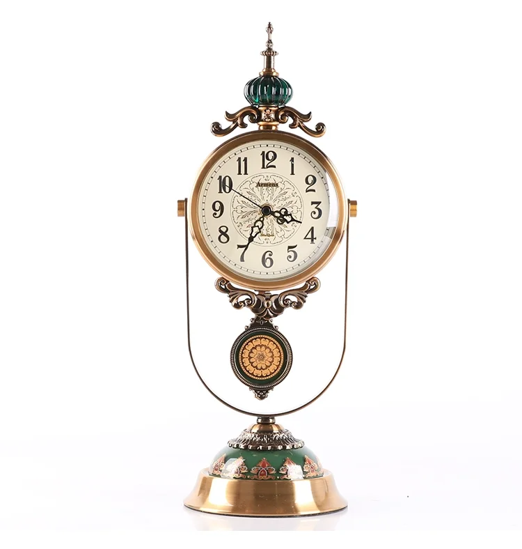 

Marble Clock Silent Table Clock Ornament Nordic Creative Light Luxury
