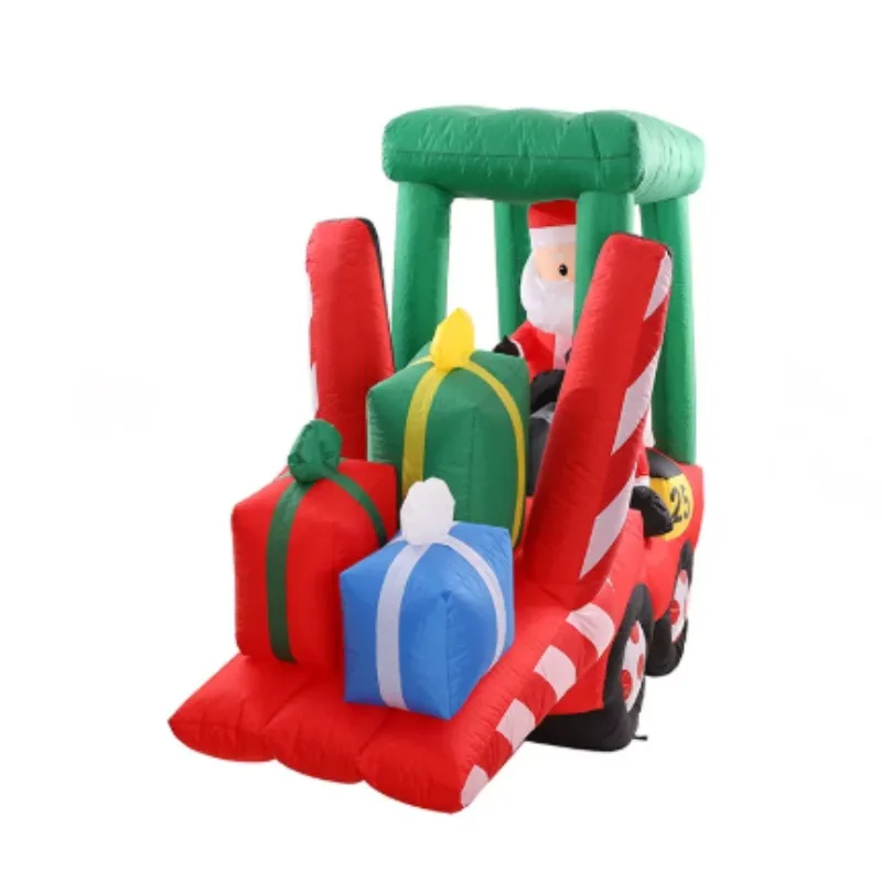 Forklift Mount Inflatable Santa Claus, Lightweight Outdoor Blow Up Christmas Decor for Yard Porch Balcony Lawn Holiday Party