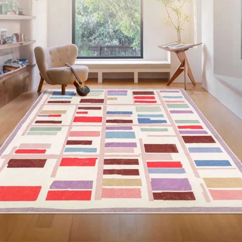 

Colorful Girly Bedroom Lovely Decorative Carpet Soft Comfortable Large Living Room Carpets Non-slip Machine Washable Home Rugs