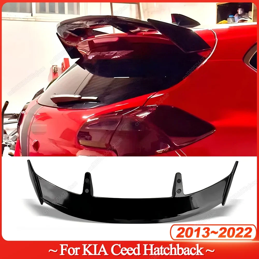 Car Rear Roof Spoiler Cap Rear Trunk Roof Lip Spoiler Wing Car Rear Lip Cover For KIA Ceed Hatchback 2013-2022 Bodykits Tuning