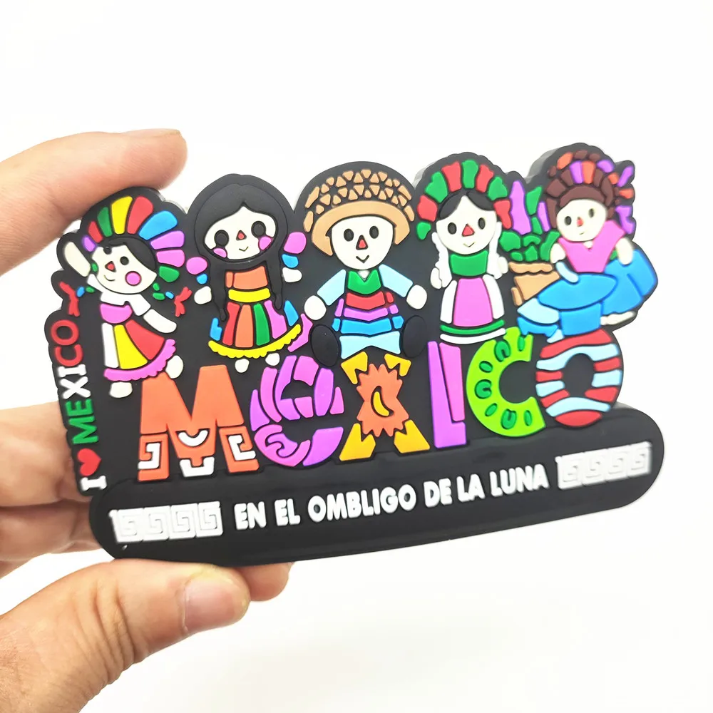 أمريكا الشمالية المكسيك تشولولا بويبلا كانكون روتان المطاط مغناطيس الثلاجة السياحة تذكارية الثلاجة المغناطيسي #3