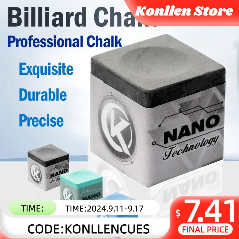 KONLLEN Billard Kreiden Griff Power Adhesion Solidity Pool Queue Kreide Snooker Karambol Nano professionelle Material Zubehör