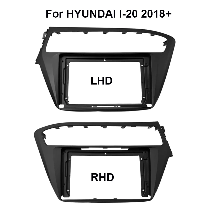 2 Din Android Head Unit Install Car Radio Frame Kit For Hyundai I20 2018 2019 Auto Stereo Refit Dash Fascia Trim Bezel Faceplate