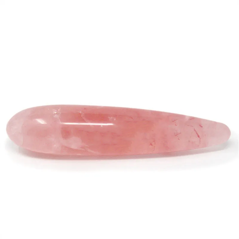 Imagem -02 - Crystal Powder Kegel Exercício Massagem Vara Quartzo Rosa Gem Girl 18cm Natural