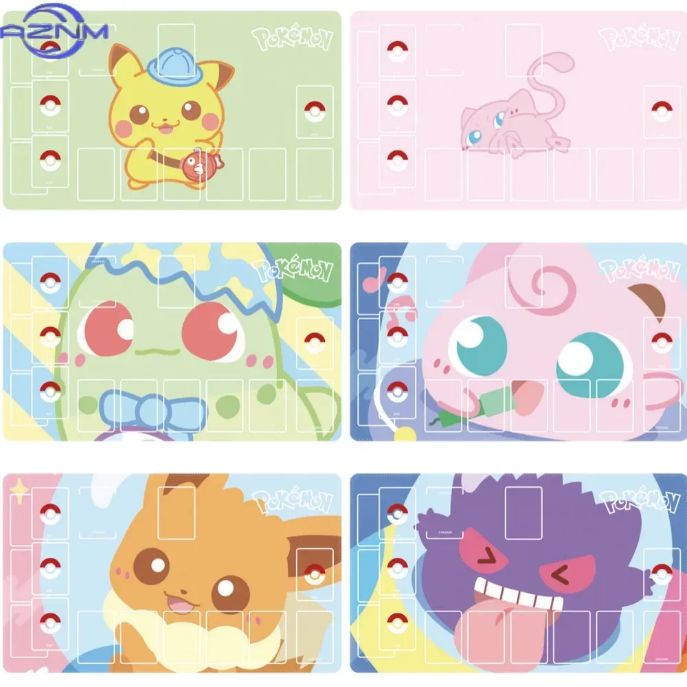 Pokemon Pikachu Self Made P Solo Dueling Card Pad DIY HD Custom Made Battle Table Mat Classics Anime Game Characters Toy Gift