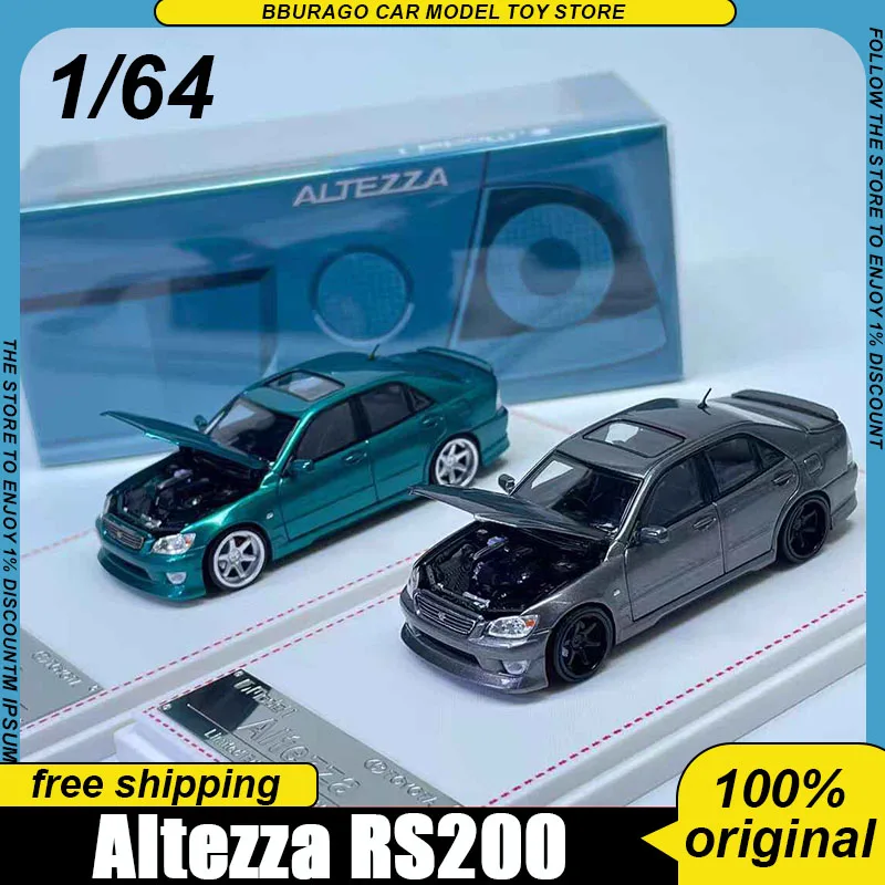 

New In Shock Fh 1:64 Altezza Rs200 Sxe10 Jdm Classic Sedan With Open Hood Limited 999 Diecast Model Collectible Toys Kids Gifts