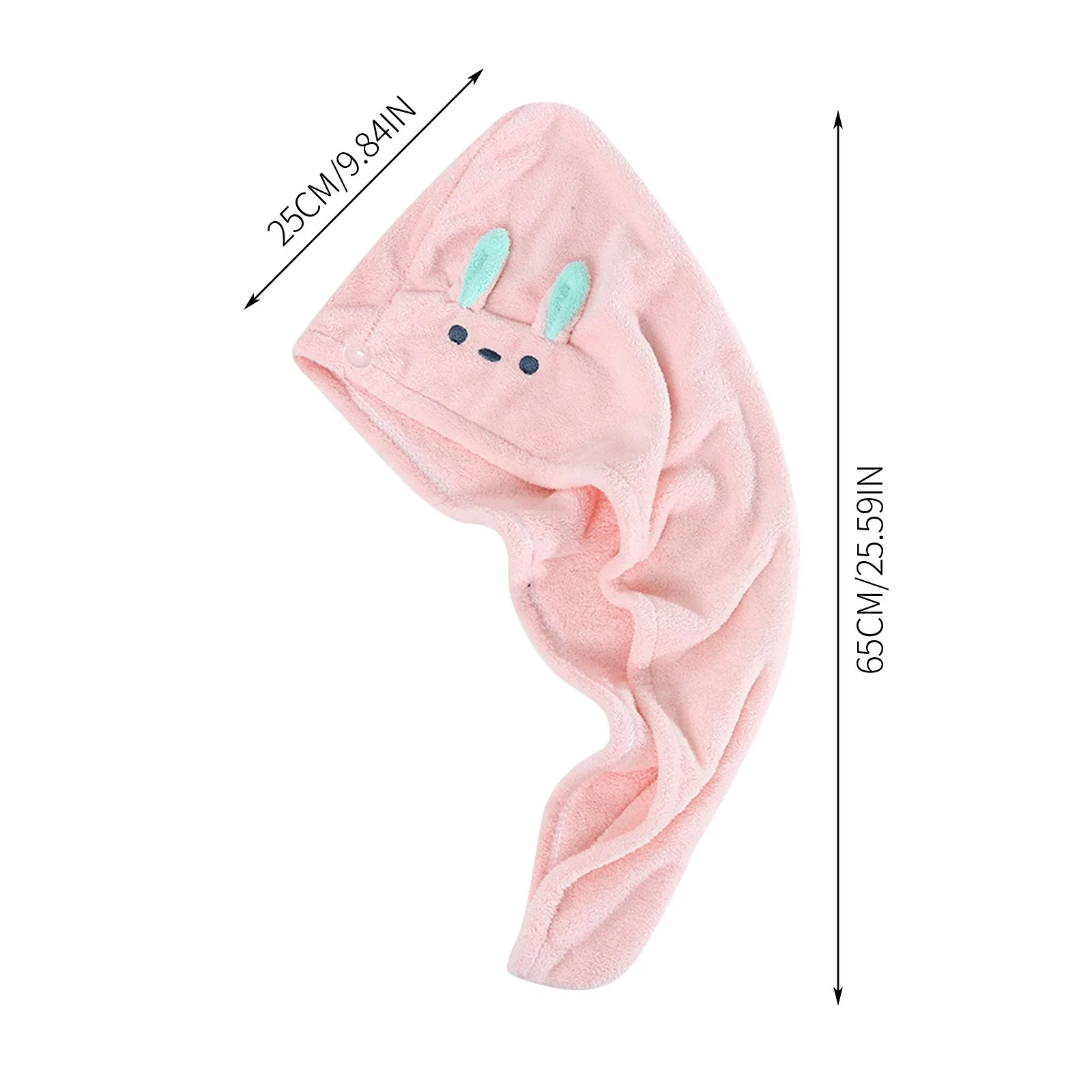Cute Dry Hair Cap Water Absorbing Cartoon Bunny Embroidered Bath Cap Children Adult Household Dry Hair Towel Bathroom Supplies