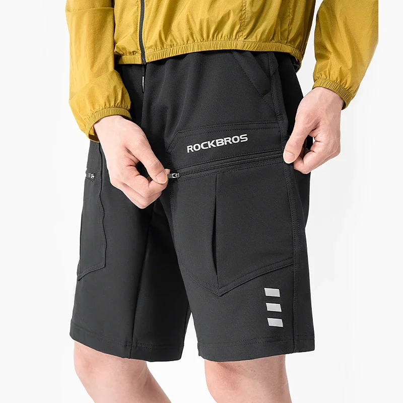 ROCKBROS Cycling Shorts Bicycle Gel Paddded Sports Riding Shorts MTB Road Casual Bike Shorts Fitness Breathable Outdoor Shorts