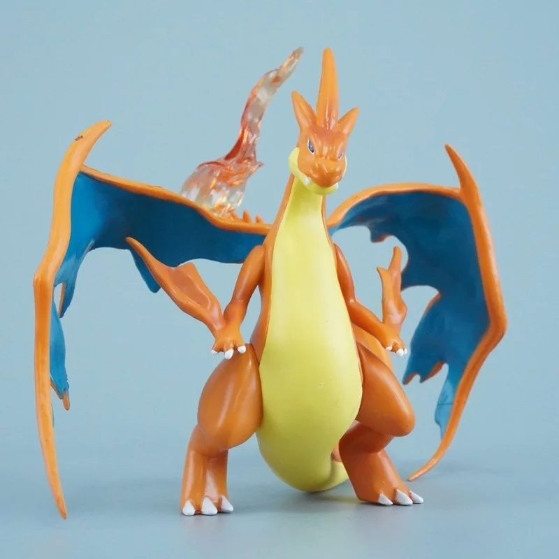 مجموعة شخصيات Evolution Series Charmander إلى Mega Charizard Y مع نموذج عرض قابل للجمع بقاعدة المشتعلة #5