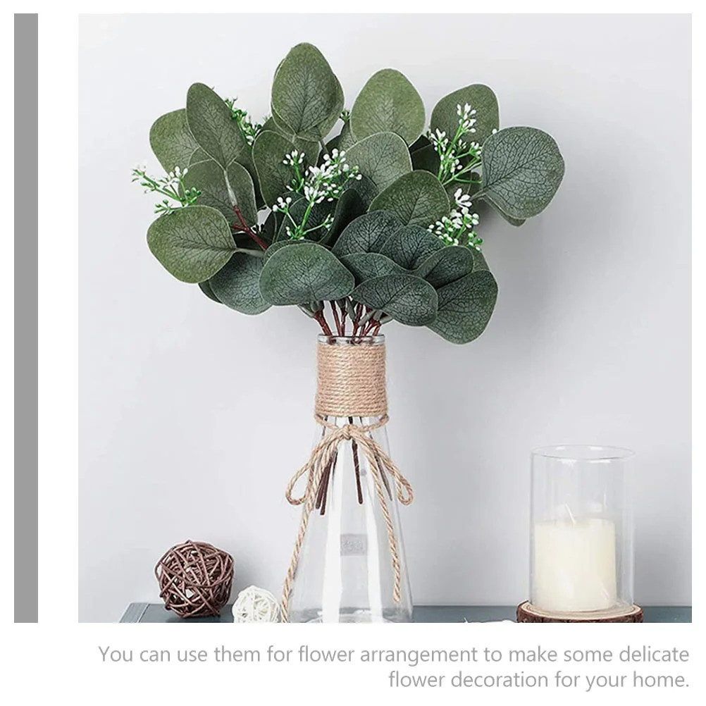 

5pcs Artificial Silver Branches for Home Decoration Faux Plants Indoor Greenery Craft Twigs Long Lasting