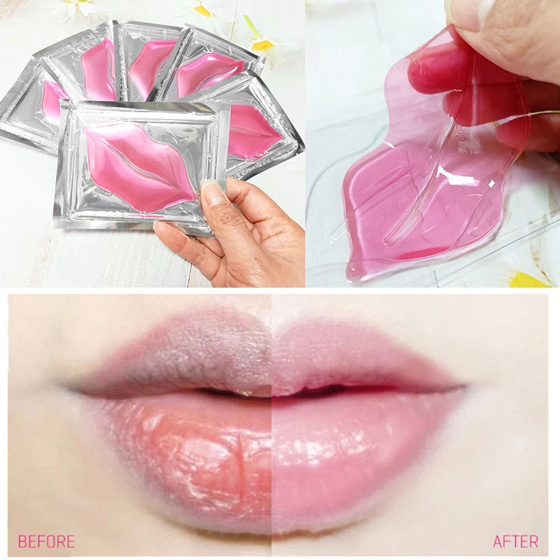 

5/6/8/10/12Pack Collagen Lip Mask Patches Hydrating Patches Repair Lines Lip Plumper Anti Lips Mask for Lip Enhancement Gel Pad