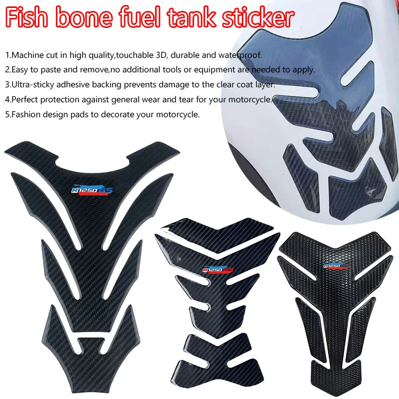 3D Carbon-Look Motorcycle Tank Pad Protector Decal For R1200GS ADV R1250GS R 1250 GS Adventure