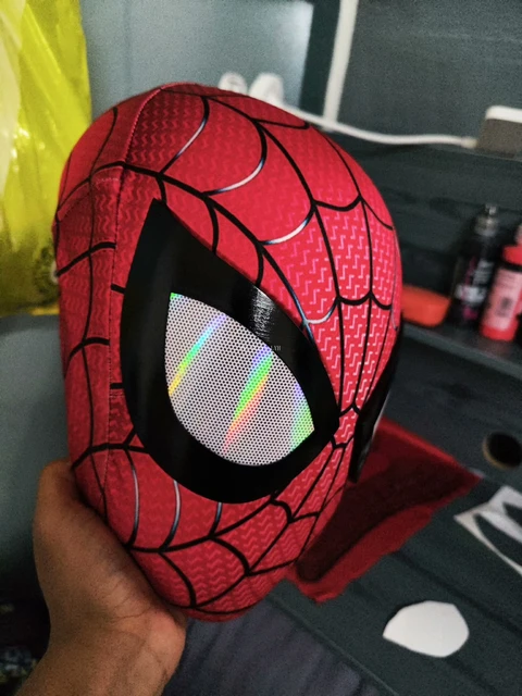 マーベルスパイダーマンマスク,1:1, 3Dスパイダーマン,レーザーの目で手作り,ハロウィーンのコスプレマスク - AliExpress