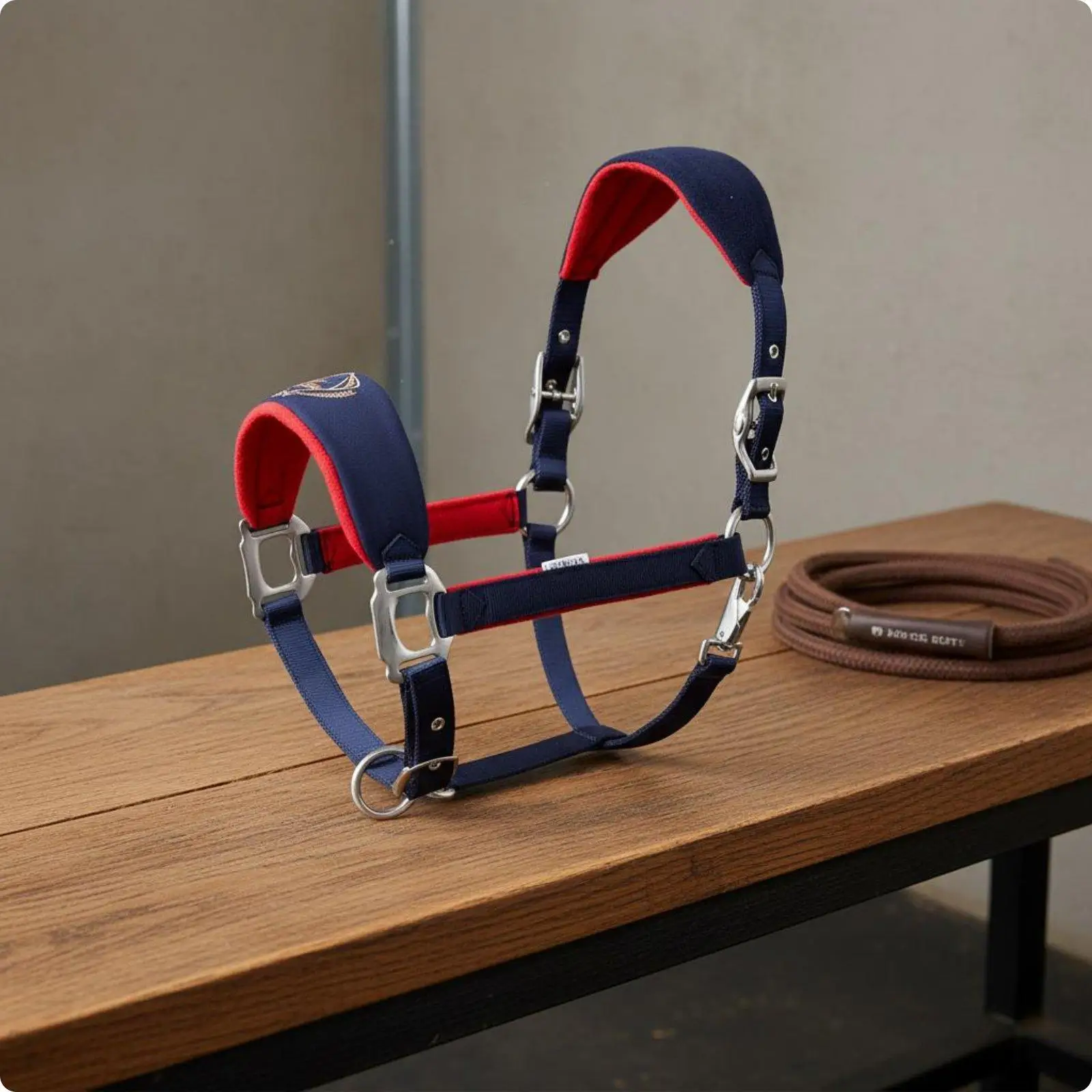 secure-fit-horse-headgear-adjustable-halter-headstall-animal-accessories-for-horse-groundwork-barn-use
