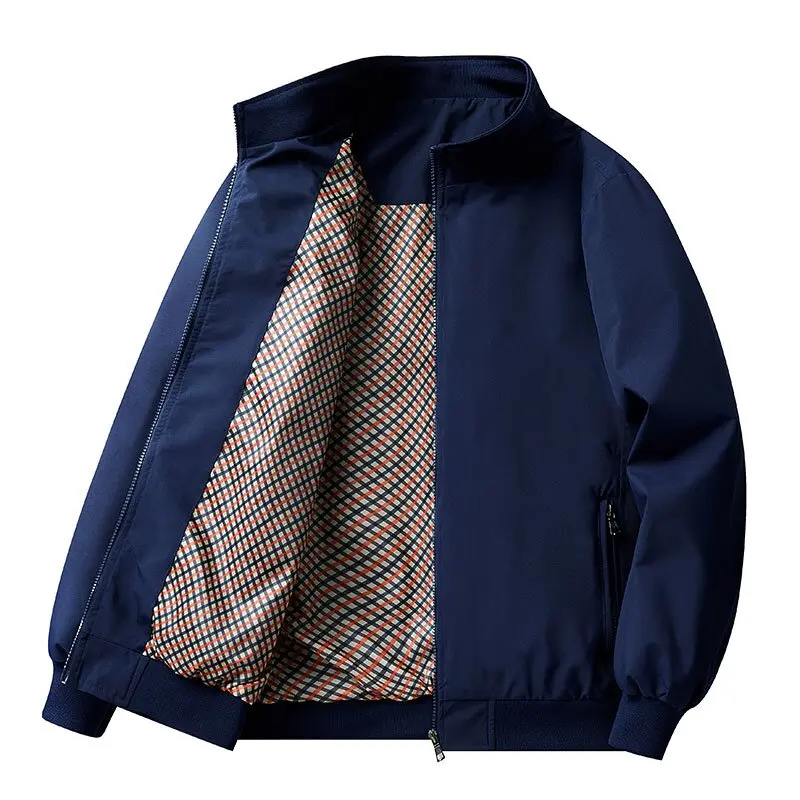 

Autumn and Spring New Fashion Solid Color American Vintage Sports Jacket Men's Casual Loose Comfortable Windproof Plus Size Coat