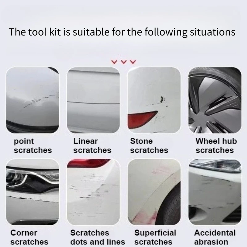 Car Paint Repair Tool Set Universal Tool Kit for Car Paint Repair Pen Sandpaper Including Sandpaper,masking Tape,towel,Art Brush
