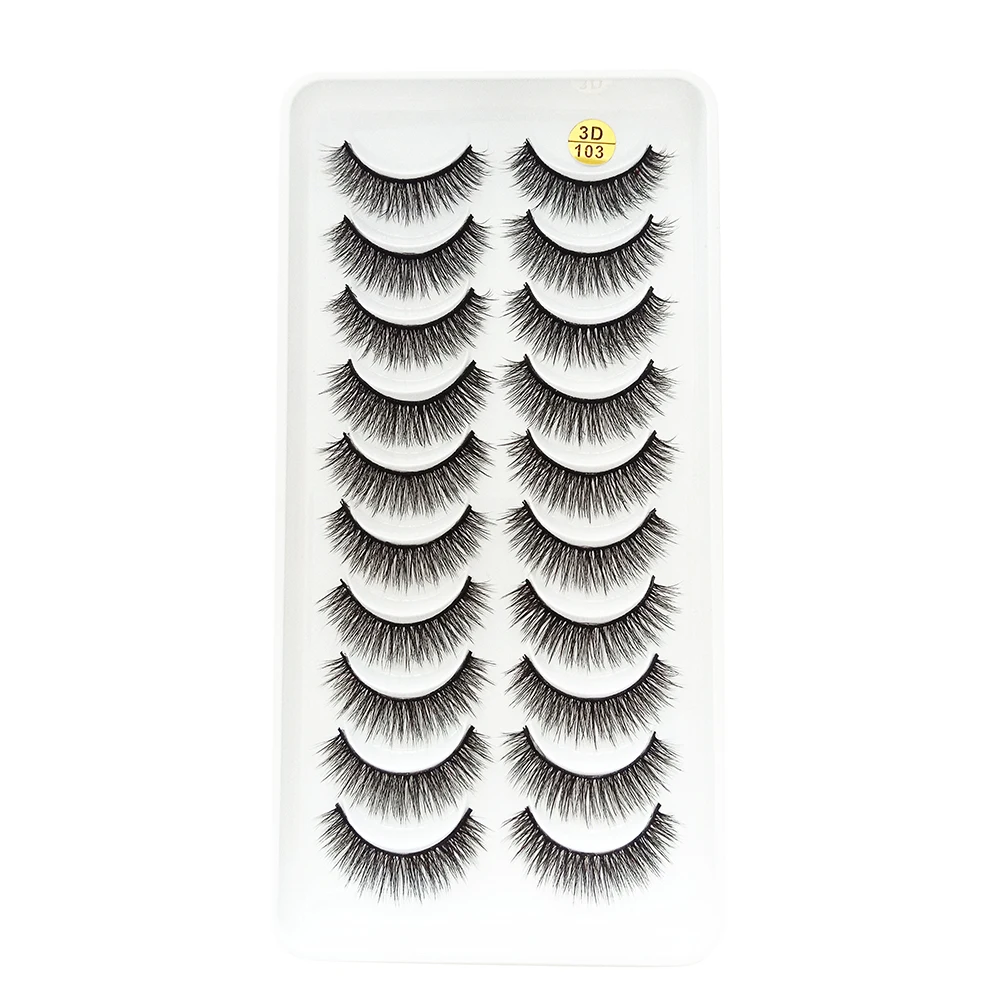 จําลองขนตาปลอม 10 คู่ยาว Dramatic น้ําหนักเบา 3d Effect Senseless Fluffy Lashes สําหรับงานแต่งงานเวทีแต่งหน้า