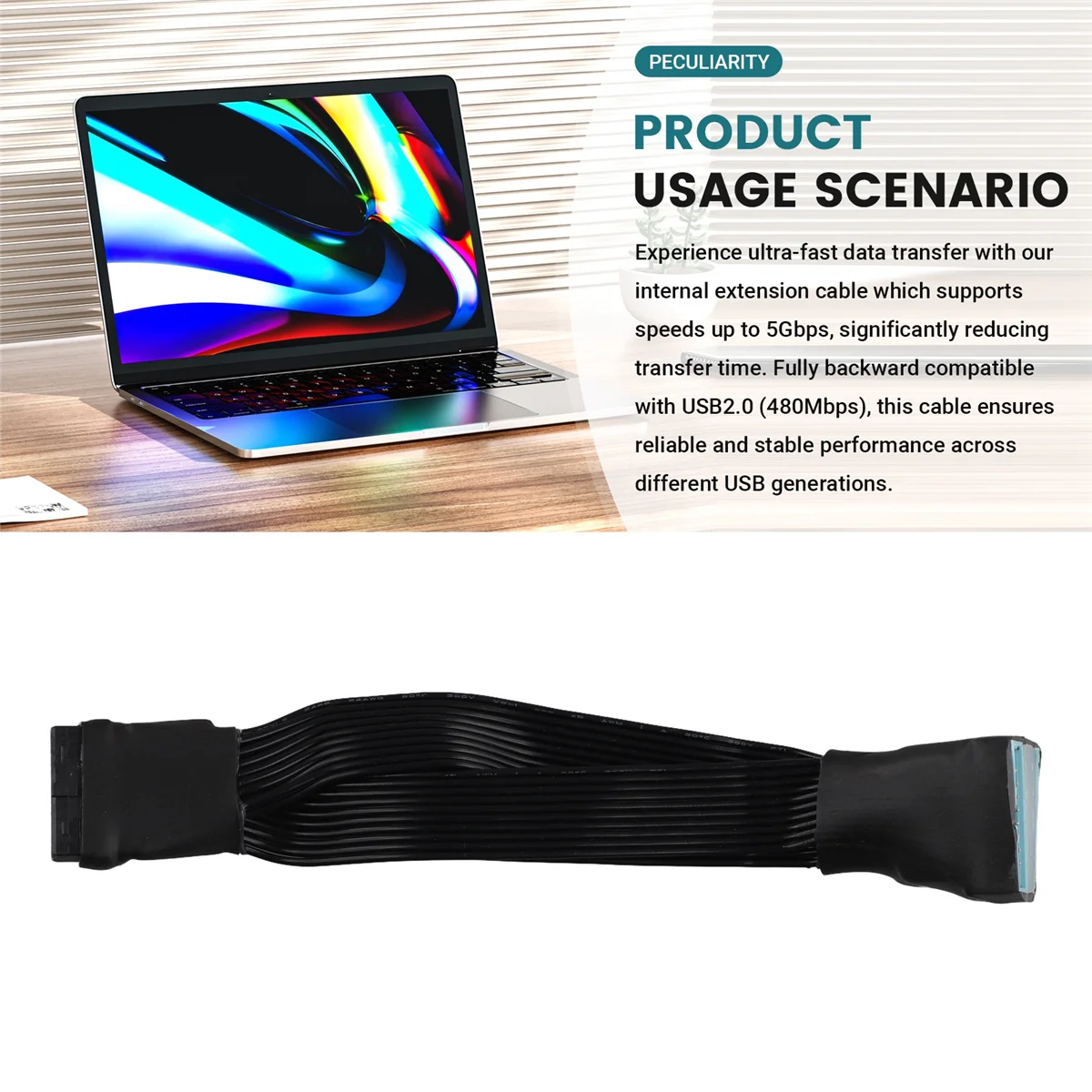 Scheda madre USB 3.0 Header Splitter cavo di prolunga USB 3.0 19pin 20pin 1 a 2 cavo adattatore intestazione di estensione interna