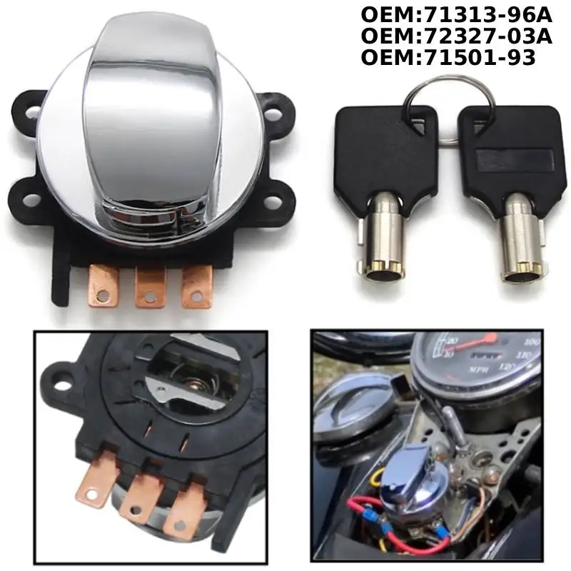 Ignition Switch Locks Kit For Harley-Davidson FLHRSEI CVO ROAD KING FLHRSEI2 FLHRSI CUSTOM FLST HERITAGE SOFTAIL OEM:71313-96A