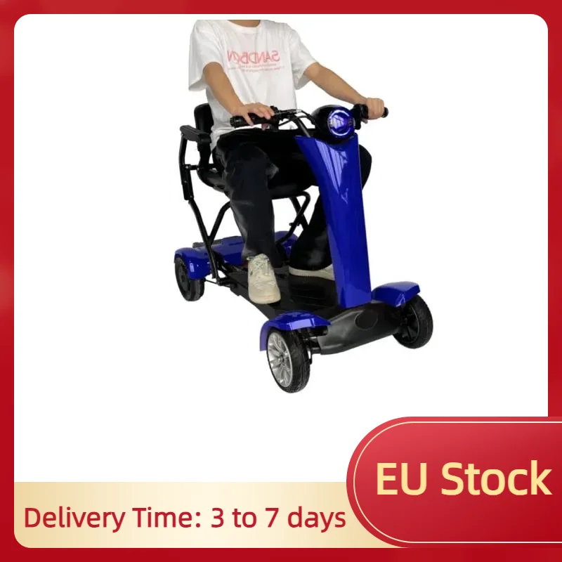 Scooter elettrico pieghevole automatico a doppio motore EU Stock 4 ruote 36V 500W Scooter pieghevole leggero per anziani