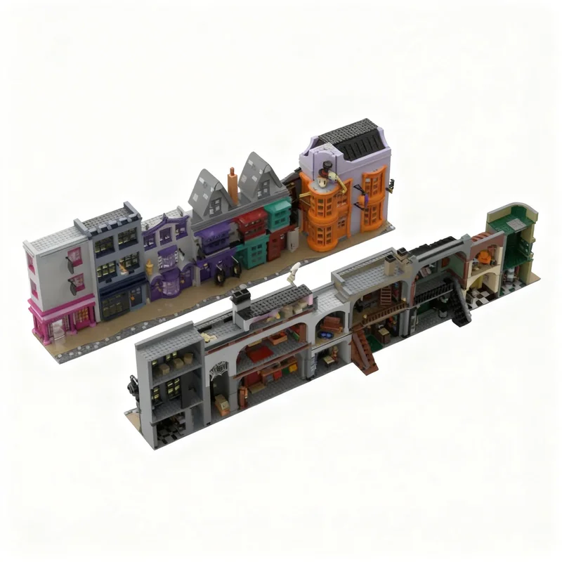3417pcs MOC Harry Diagon Alley Extension Model Toy Building Blocks Architecture Christmas Gifts Idea Brick DIY Education Display