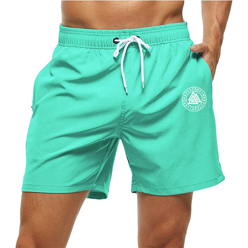 Men\'s Swim Trunks Summer Swimming Board Shorts Quick Dry Beach Shorts with Side Pockets and Mesh Lining Swimwear Bathing Suit