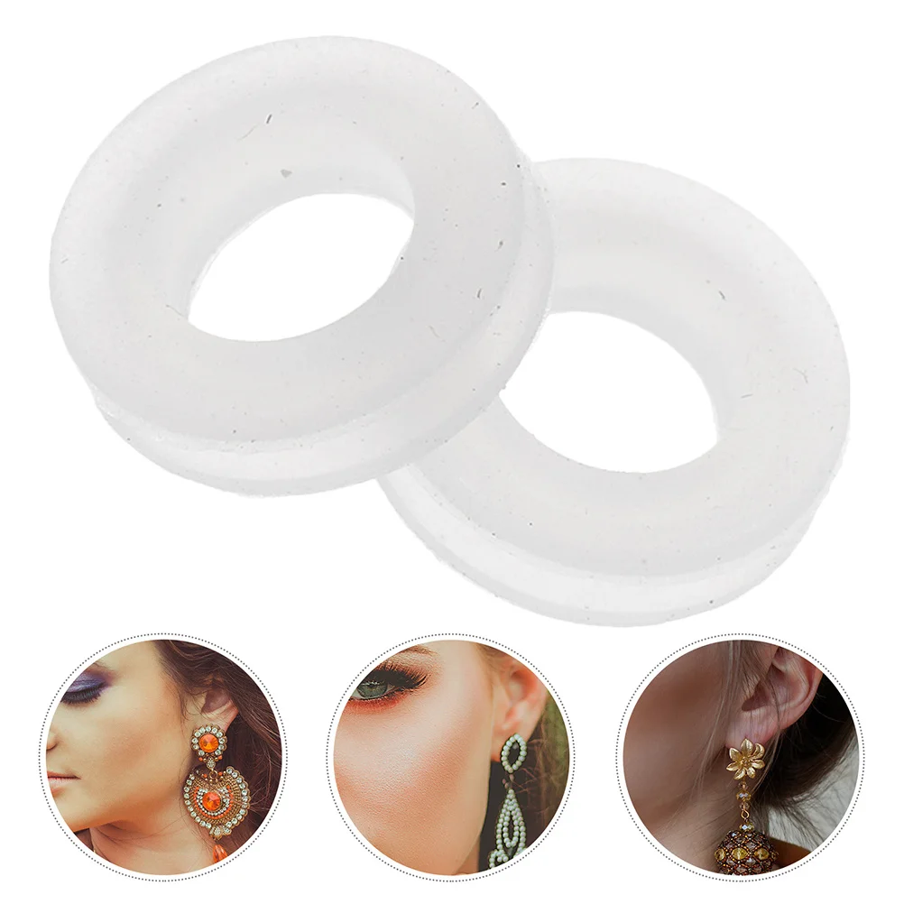 

50pcs Hypoallergenic Earring Backs Silicone Ear Clips Pads For Sensitive Ears Small Spacers Studs Hoops Droopy Ears Support