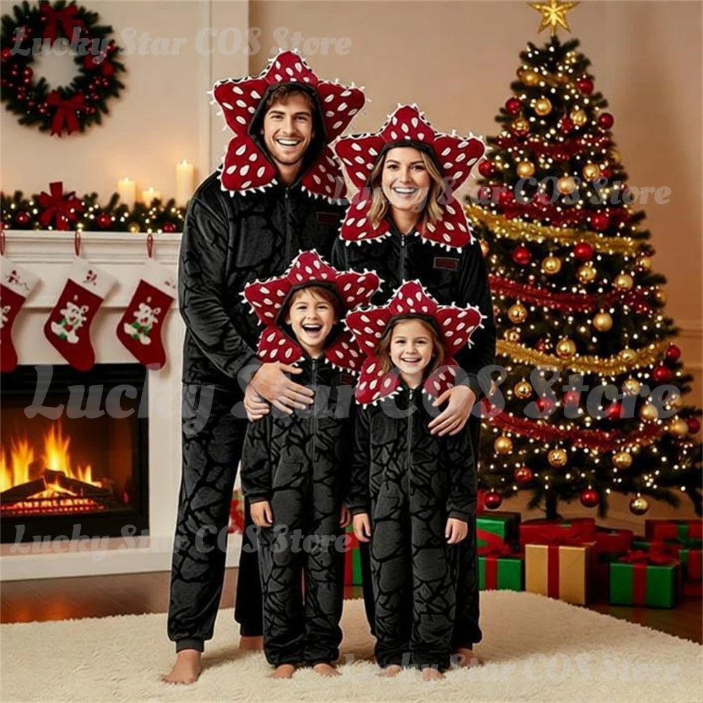 أطقم بيجامات كرتونية متطابقة للعائلة لعام 2026 - ملابس شخصيات ناعمة للبالغين والأطفال لحفلات النوم الاحتفالية التنكرية للعائلة