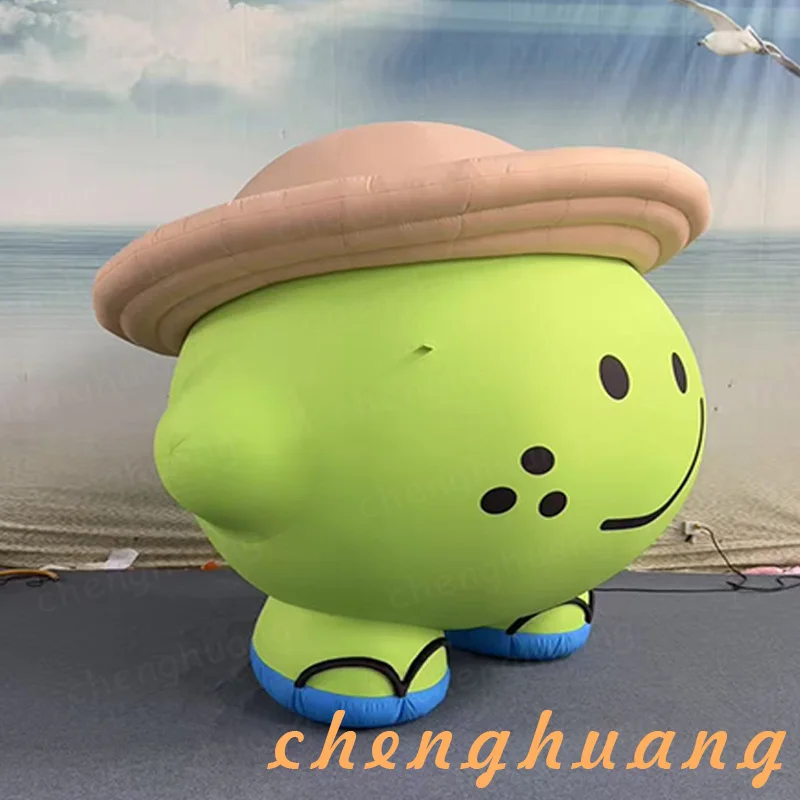 Inflatable lemon dolls, fruit dolls, with blowers, outdoor shopping mall and square activity decoration props