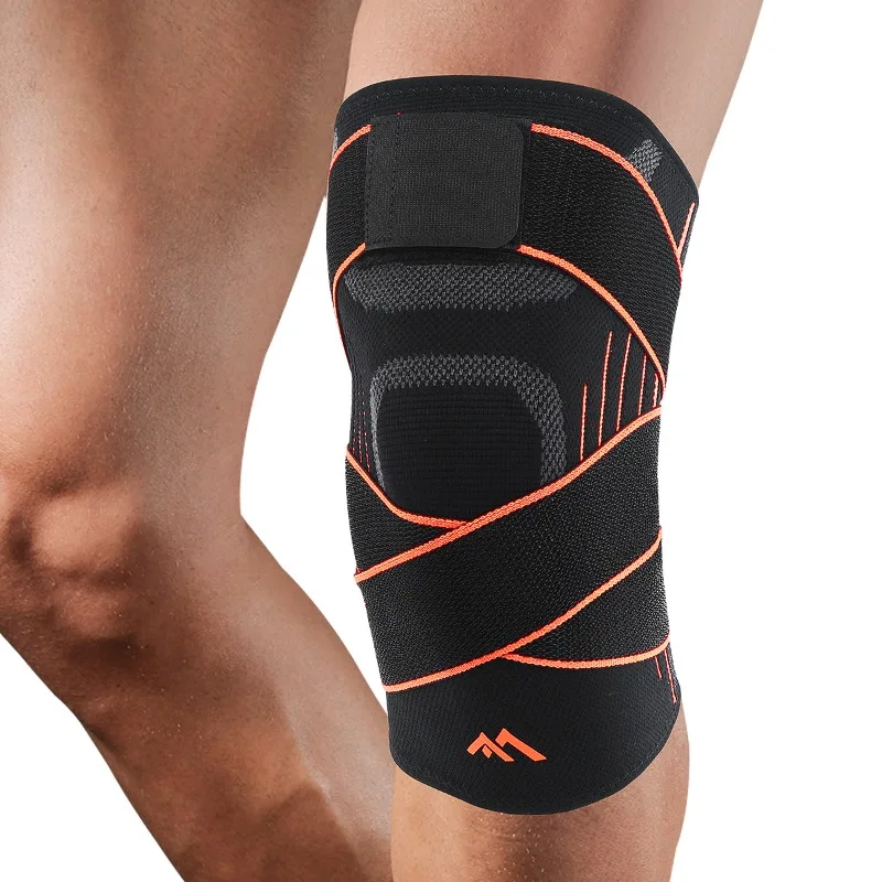 Sports Knee Pads Compression Brace with Straps for Running Hiking Cycling Badminton Support Men Women